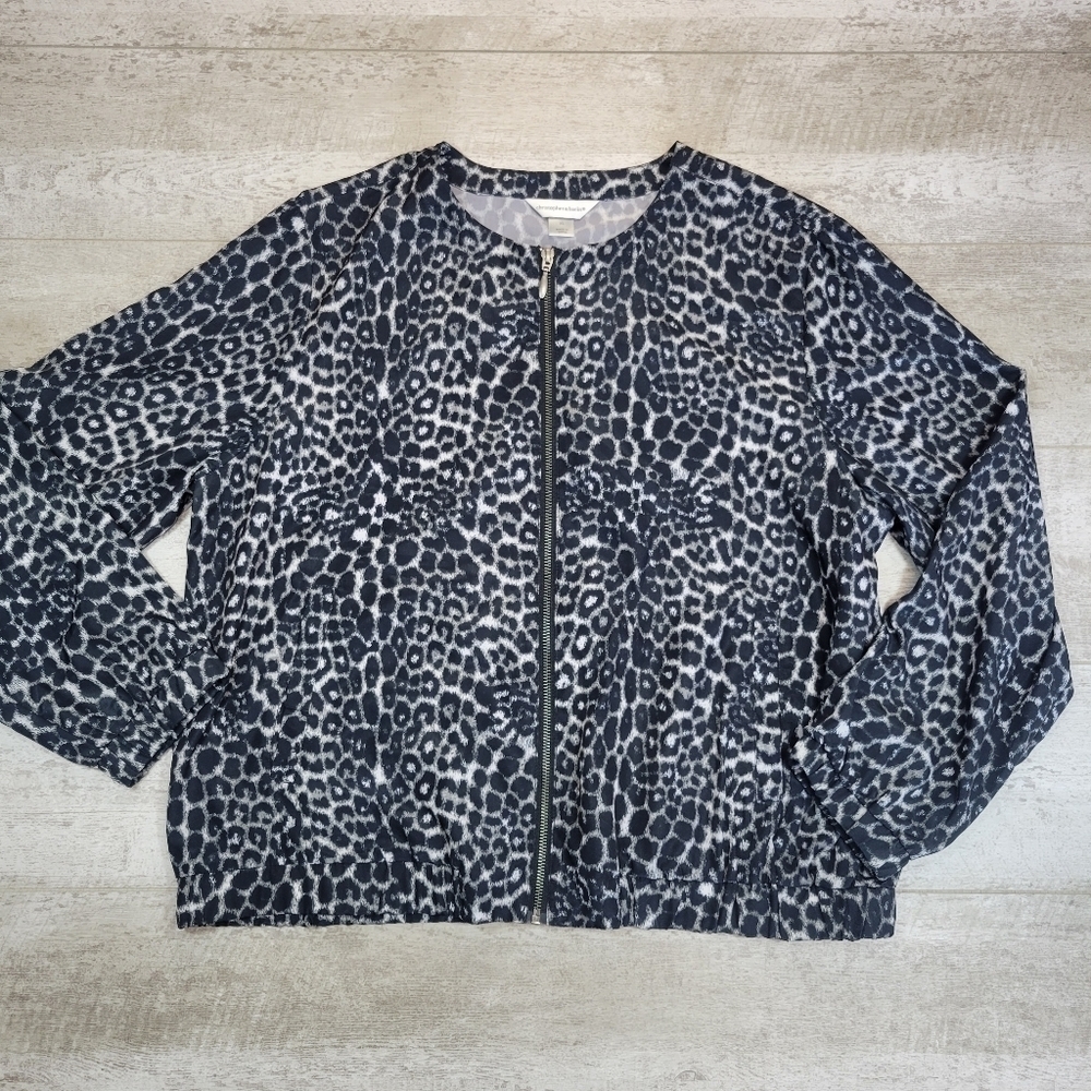 Christopher & Banks Animal Print Jacket Size XL